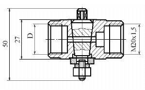 11Б38бк кран трехходовой натяжной с фланцем для манометра Ду15 Ру16. Изображение 1